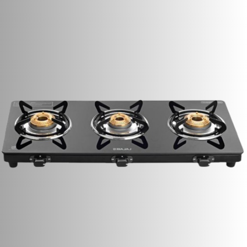 Bajaj Ucx 3 Burner Slim Glass Top Gas Stove