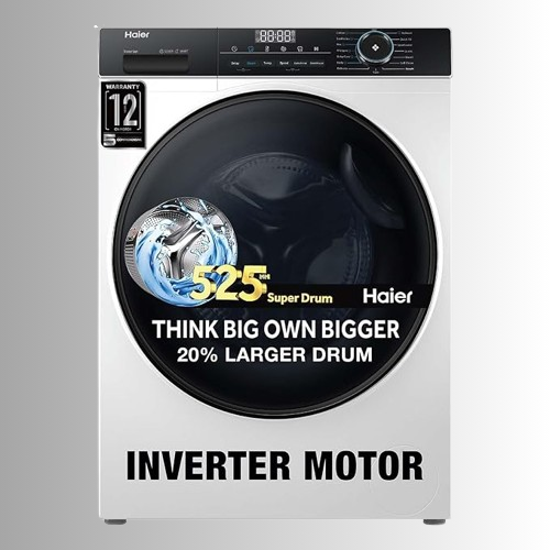 Haier 8 Kg 5 Star Inverter Motor Fully Automatic Front Load Washing Machine